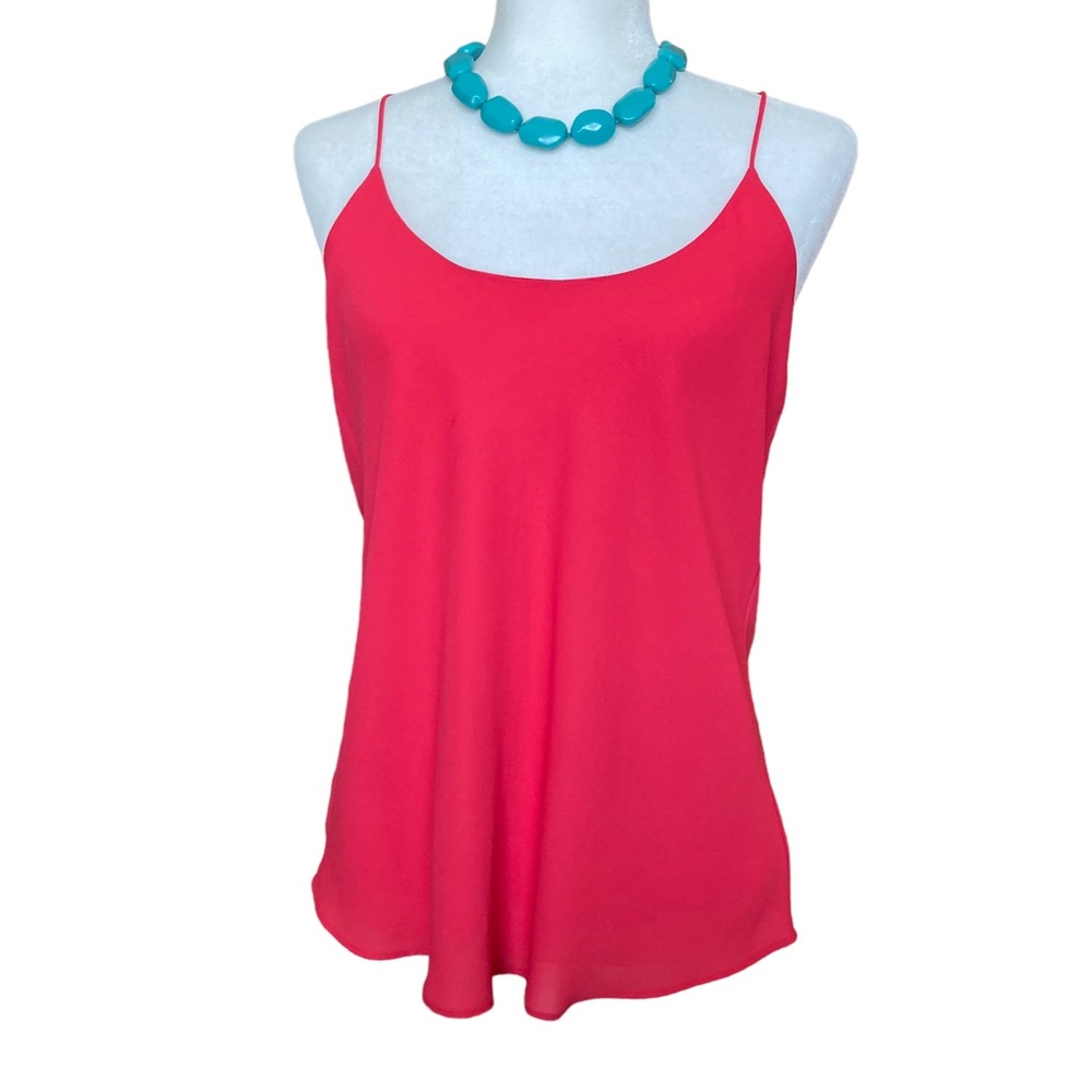 Daniel Rainn Women's coral spaghetti strap racerback camisole blouse, Sz M